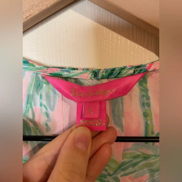 Lilly Pulitzer Hollie Tunic Dress in Pink Blossom Suite Views Size Large - Picture 6 of 10